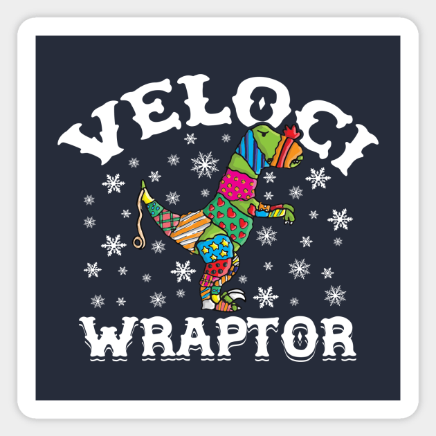 Christmas Veloci Wraptor Sticker by Rebus28
